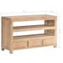 Mueble para TV madera maciza acacia marrón claro 90x30x55 cm en Muebles TV | Comprar online en Foru.es