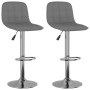Taburetes de cocina 2 unidades tela gris claro de , Taburetes de cocina - Ref: Foro24-333945, Precio: 129,26 €, Descuento: %