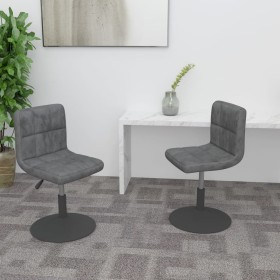 Sillas de comedor giratorias 2 unidades terciopelo gris oscuro de , Sillas de comedor - Ref: Foro24-334264, Precio: 125,55 €,...