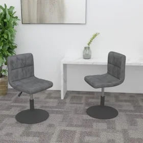 Sillas de comedor giratorias 2 unidades terciopelo gris oscuro de , Sillas de comedor - Ref: Foro24-334264, Precio: 124,21 €,...