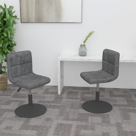 Sillas de comedor giratorias 2 unidades terciopelo gris oscuro de , Sillas de comedor - Ref: Foro24-334264, Precio: 125,55 €,...