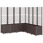 Jardinera con enrejado PP marrón 160x160x140 cm de , Maceteros y jardineras - Ref: Foro24-367885, Precio: 305,04 €, Descuento: %