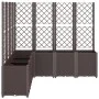 Jardinera con enrejado PP marrón 160x160x140 cm de , Maceteros y jardineras - Ref: Foro24-367885, Precio: 305,04 €, Descuento: %