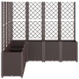 Jardinera con enrejado PP marrón 160x160x140 cm de , Maceteros y jardineras - Ref: Foro24-367885, Precio: 321,64 €, Descuento: %