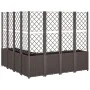 Jardinera con enrejado PP marrón 160x160x140 cm de , Maceteros y jardineras - Ref: Foro24-367885, Precio: 305,04 €, Descuento: %