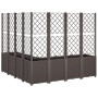 Jardinera con enrejado PP marrón 160x160x140 cm de , Maceteros y jardineras - Ref: Foro24-367885, Precio: 321,64 €, Descuento: %