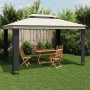 Cenador con doble techo tela crema 3,94x2,96 m de , Carpas y cenadores - Ref: Foro24-368446, Precio: 348,60 €, Descuento: %