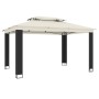 Cenador con doble techo tela crema 3,94x2,96 m de , Carpas y cenadores - Ref: Foro24-368446, Precio: 348,60 €, Descuento: %