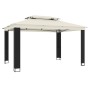 Cenador con doble techo tela crema 3,94x2,96 m de , Carpas y cenadores - Ref: Foro24-368446, Precio: 348,60 €, Descuento: %