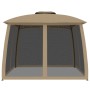Cenador de doble techo paredes de malla acero taupe 2,93x2,93 m de , Carpas y cenadores - Ref: Foro24-368450, Precio: 243,48 ...