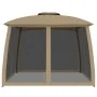 Cenador de doble techo paredes de malla acero taupe 2,93x2,93 m de , Carpas y cenadores - Ref: Foro24-368450, Precio: 234,14 ...