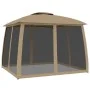 Cenador de doble techo paredes de malla acero taupe 2,93x2,93 m de , Carpas y cenadores - Ref: Foro24-368450, Precio: 234,14 ...