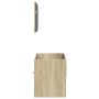 Armario de baño con espejo color roble sonoma 80x38,5x45 cm de , Muebles de baño - Ref: Foro24-849646, Precio: 69,87 €, Descu...