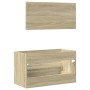 Armario de baño con espejo color roble sonoma 80x38,5x45 cm de , Muebles de baño - Ref: Foro24-849646, Precio: 69,87 €, Descu...