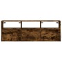 Mueble de TV de pared con luces LED roble ahumado 130x31x45 cm de , Muebles TV - Ref: Foro24-852345, Precio: 98,31 €, Descuen...