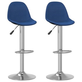 Taburetes de cocina 2 unidades tela azul de , Taburetes de cocina - Ref: Foro24-333385, Precio: 129,03 €, Descuento: %
