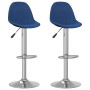 Taburetes de cocina 2 unidades tela azul de , Taburetes de cocina - Ref: Foro24-333385, Precio: 129,03 €, Descuento: %