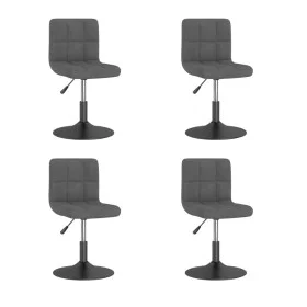 Sillas de comedor giratorias 4 unidades terciopelo gris oscuro de , Sillas de comedor - Ref: Foro24-3087482, Precio: 235,08 €...