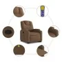 Silla de masaje reclinable de pie de tela marrón de , Sillones - Ref: Foro24-3204384, Precio: 291,37 €, Descuento: %