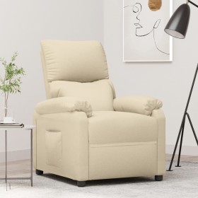 Sillón reclinable de tela crema de , Sillones - Ref: Foro24-344902, Precio: 172,95 €, Descuento: %