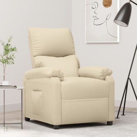 Sillón reclinable de tela crema de , Sillones - Ref: Foro24-344902, Precio: 172,95 €, Descuento: %