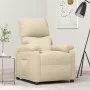 Sillón reclinable de tela crema de , Sillones - Ref: Foro24-344902, Precio: 170,38 €, Descuento: %