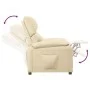 Sillón reclinable de tela crema de , Sillones - Ref: Foro24-344902, Precio: 170,38 €, Descuento: %