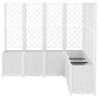 Jardinera con enrejado PP blanco 160x160x140 cm de , Maceteros y jardineras - Ref: Foro24-367884, Precio: 318,93 €, Descuento: %
