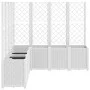 Jardinera con enrejado PP blanco 160x160x140 cm de , Maceteros y jardineras - Ref: Foro24-367884, Precio: 318,93 €, Descuento: %