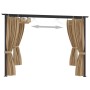 Cenador con cortinas acero gris taupe 3x3 m de vidaXL, Carpas y cenadores - Ref: Foro24-313897, Precio: 354,89 €, Descuento: %
