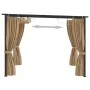 Cenador con cortinas acero gris taupe 3x3 m de vidaXL, Carpas y cenadores - Ref: Foro24-313897, Precio: 348,35 €, Descuento: %