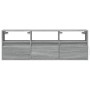 Mueble de TV de pared con luces LED gris Sonoma 130x31x45 cm de , Muebles TV - Ref: Foro24-852346, Precio: 103,99 €, Descuent...