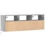 Mueble de TV de pared con luces LED gris Sonoma 130x31x45 cm de , Muebles TV - Ref: Foro24-852346, Precio: 103,99 €, Descuent...