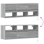 Mueble de TV de pared con luces LED gris Sonoma 130x31x45 cm de , Muebles TV - Ref: Foro24-852346, Precio: 103,99 €, Descuent...