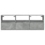 Mueble de TV de pared con luces LED gris hormigón 130x31x45 cm de , Muebles TV - Ref: Foro24-852344, Precio: 93,70 €, Descuen...