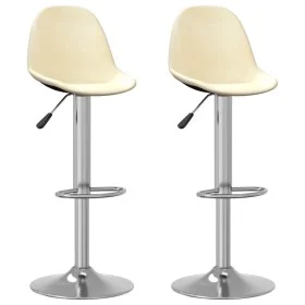 Taburetes de cocina 2 unidades tela crema de , Taburetes de cocina - Ref: Foro24-333383, Precio: 123,04 €, Descuento: %
