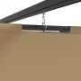 Cenador con cortinas acero gris taupe 3x3 m de vidaXL, Carpas y cenadores - Ref: Foro24-313897, Precio: 348,35 €, Descuento: %