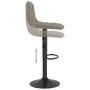 Taburete de cocina de terciopelo gris claro de , Taburetes de cocina - Ref: Foro24-333980, Precio: 81,78 €, Descuento: %