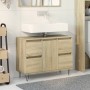 Mueble de baño madera de ingeniería roble Sonoma 80x33x60 cm de , Muebles de baño - Ref: Foro24-849683, Precio: 92,94 €, Desc...
