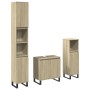Set de muebles de baño 3 pzas madera contrachapada roble Sonoma de , Muebles de baño - Ref: Foro24-3307675, Precio: 186,64 €,...