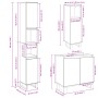 Set de muebles de baño 3 pzas madera contrachapada roble Sonoma de , Muebles de baño - Ref: Foro24-3307675, Precio: 186,64 €,...