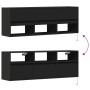 Mueble de TV de pared con luces LED negro 130x31x45 cm de , Muebles TV - Ref: Foro24-852342, Precio: 102,98 €, Descuento: %