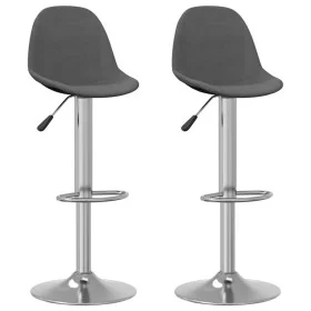 Taburetes de cocina 2 unidades tela gris oscuro de , Taburetes de cocina - Ref: Foro24-333382, Precio: 114,25 €, Descuento: %