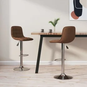 Kitchen stools 2 units brown fabric by , Kitchen stools - Ref: Foro24-333948, Price: 122,42 €, Discount: %