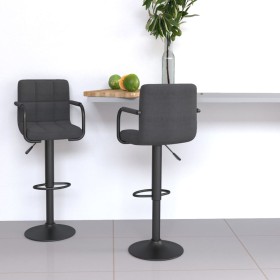Taburetes de cocina 2 unidades tela gris oscuro de , Taburetes de cocina - Ref: Foro24-334636, Precio: 157,38 €, Descuento: %