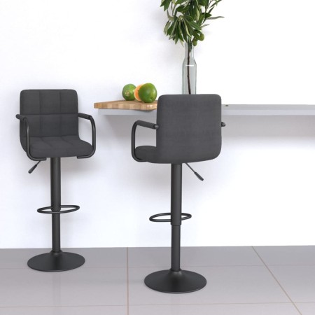 Taburetes de cocina 2 unidades tela gris oscuro de , Taburetes de cocina - Ref: Foro24-334636, Precio: 157,38 €, Descuento: %