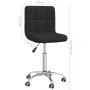 Silla de comedor giratoria tela negro de , Sillas de comedor - Ref: Foro24-3087537, Precio: 87,92 €, Descuento: %