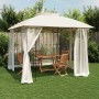 Cenador doble techo y paredes de malla acero crema 2,94x2,94 m de , Carpas y cenadores - Ref: Foro24-368454, Precio: 288,69 €...