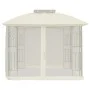 Cenador doble techo y paredes de malla acero crema 2,94x2,94 m de , Carpas y cenadores - Ref: Foro24-368454, Precio: 284,86 €...