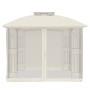 Cenador doble techo y paredes de malla acero crema 2,94x2,94 m de , Carpas y cenadores - Ref: Foro24-368454, Precio: 288,69 €...